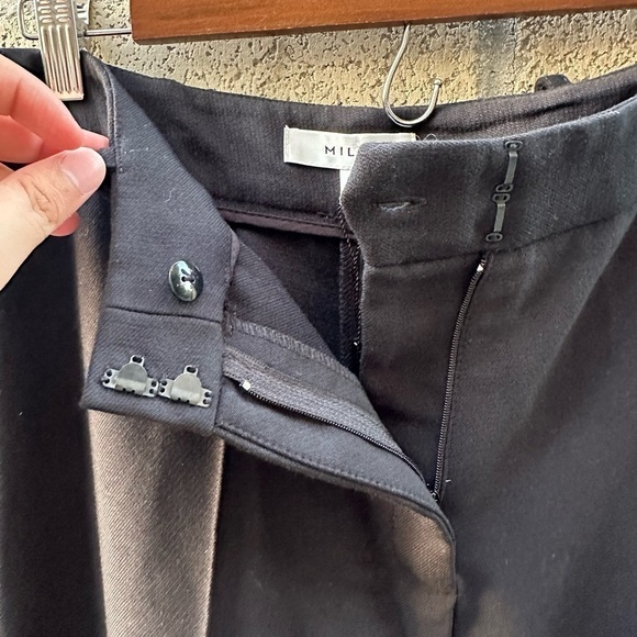 NWT! Milly Nash Cady Pants Trousers Black Women’s Size 12 - Picture 7 of 12